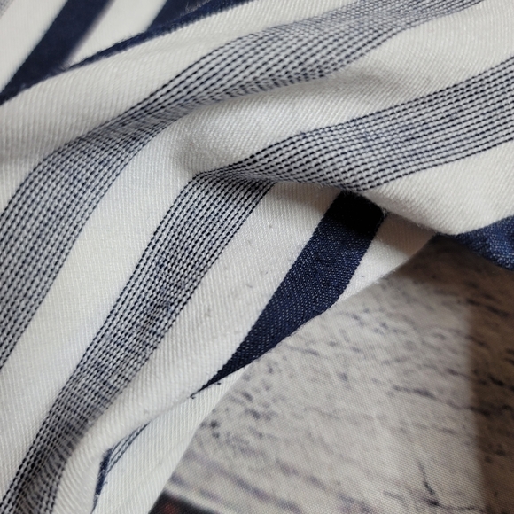 Avenue Montaigne Women's Leo Pant Blue & White Striped Cropped Flare Siz… - Picture 11 of 11